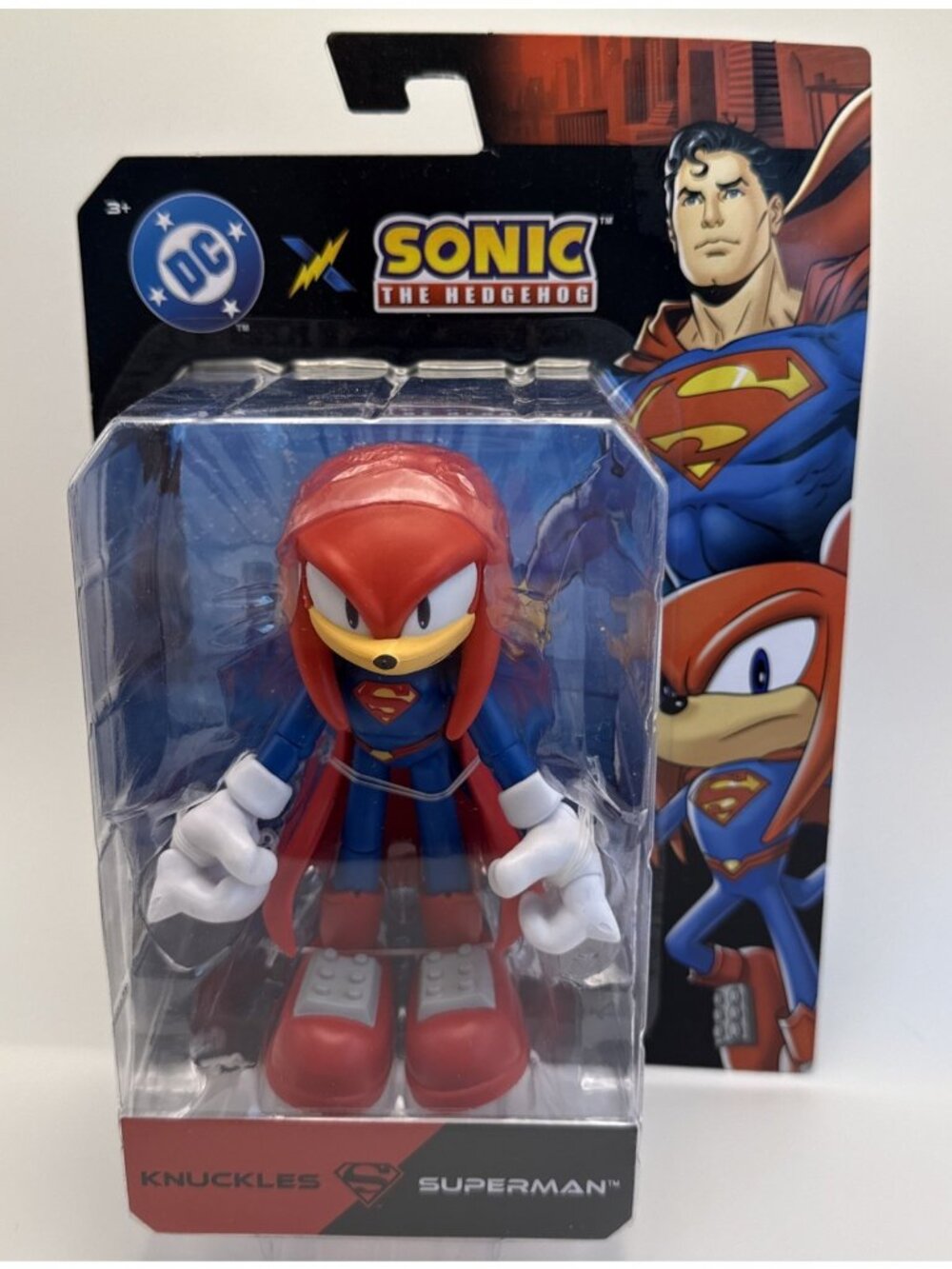 New 2025 DC x Sonic The Hedgehog - Knuckles Superman -  5" Jakks Pacific